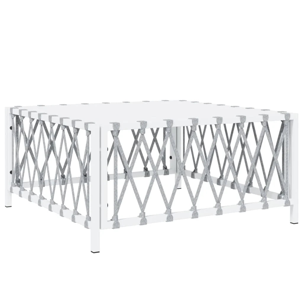Mobili da giardino mobili da esterno set di mobili con cuscini 5 pezzi acciaio bianco 02_0018302