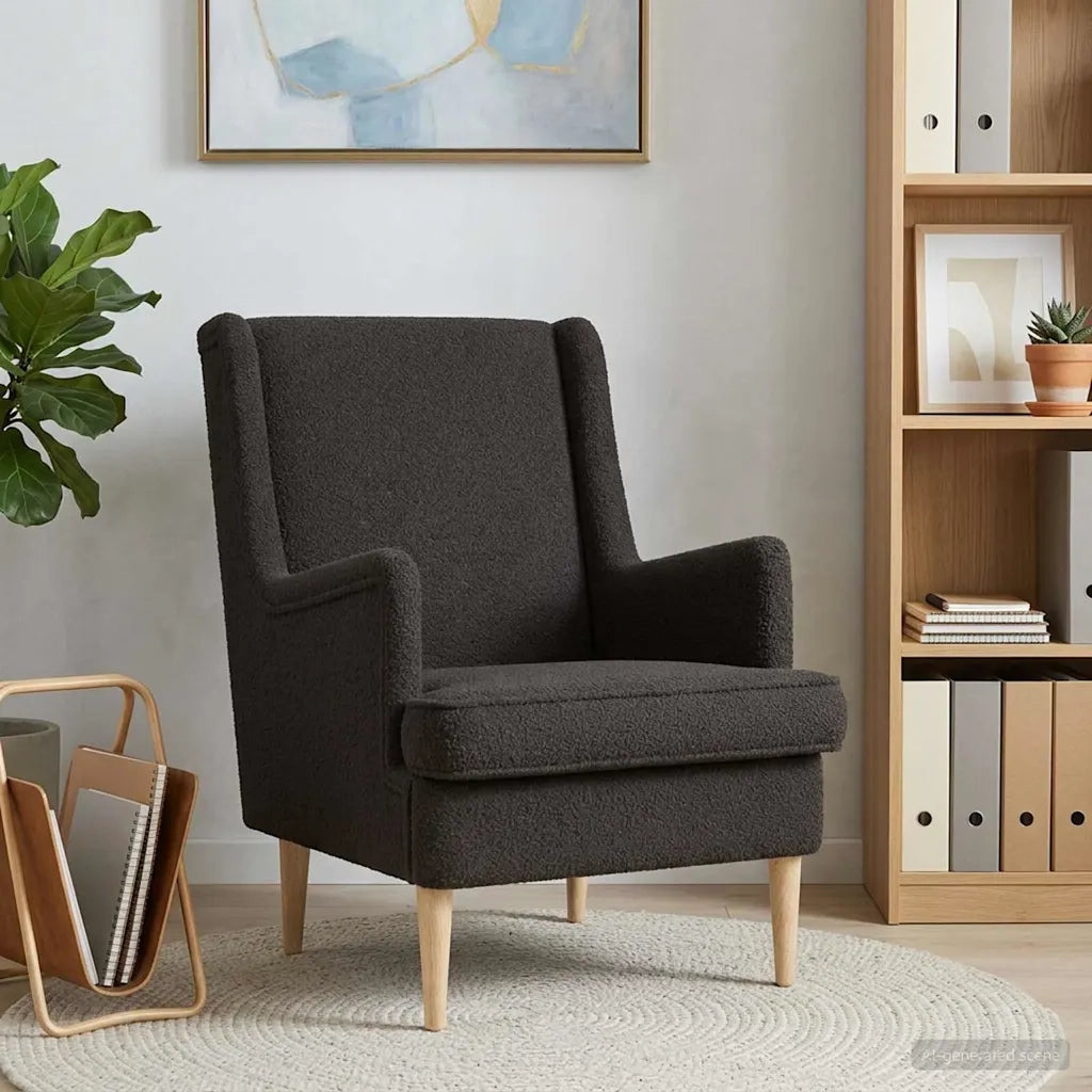 Divano Sedia-Poltrona-Poltroncina Nero Boucl¨¦ 836994