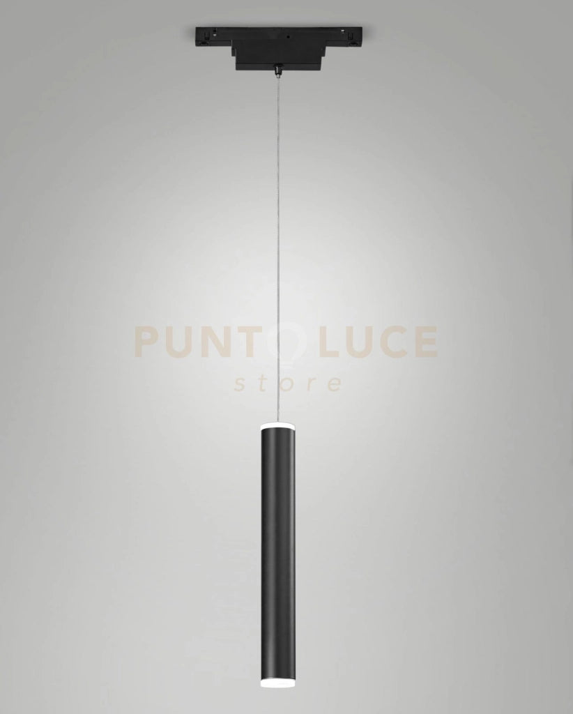 SOSPENSIONE NERA CILINDRICA PER SERIE ERMES LED 3000K 720LM 7,5W DIMMERABILE PUSH