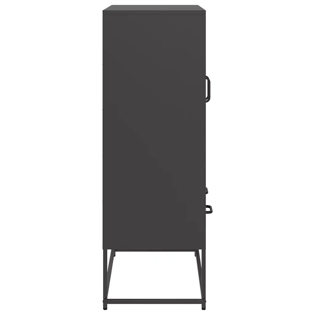 Credenza Nera 68x39x111,5 cm Acciaio 853362