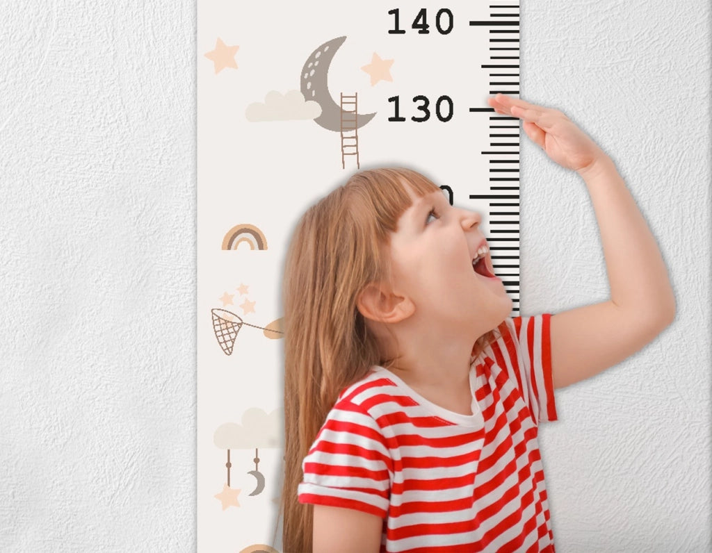 Metro Parete Misura Crescita Bambini in PVC 36x120 Cm Righello Grafico Altezza Muro Bimbi DIS_I