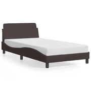Letto singolo | Letto per adulti | Giroletto Dover Marrone Scuro 100x200 cm Tessuto