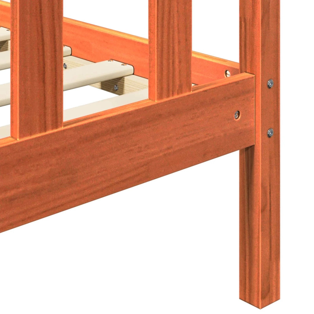 Struttura del letto 2 pcs Marrone cerato 205,5 x 145,5 x 100 cm 3418143