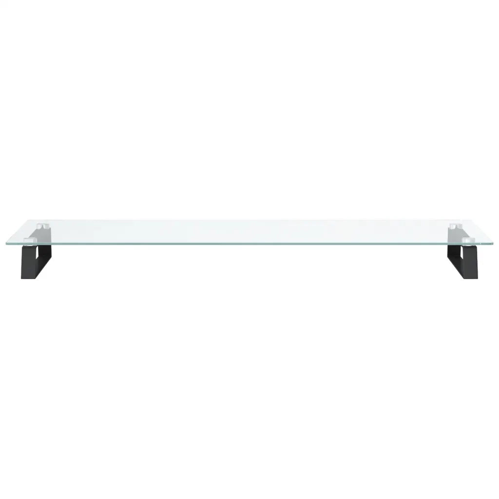 Supporto per Monitor Nero 100x35x8cm Vetro Temperato e Metallo 374230