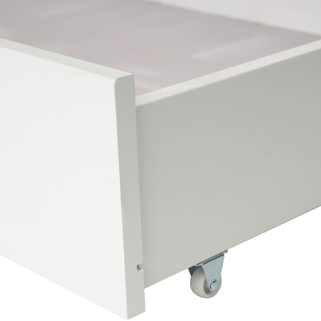 LETTO A CASTELLO Casetta 90x200 cm Legno massello Bianco e Rovere senza materasso