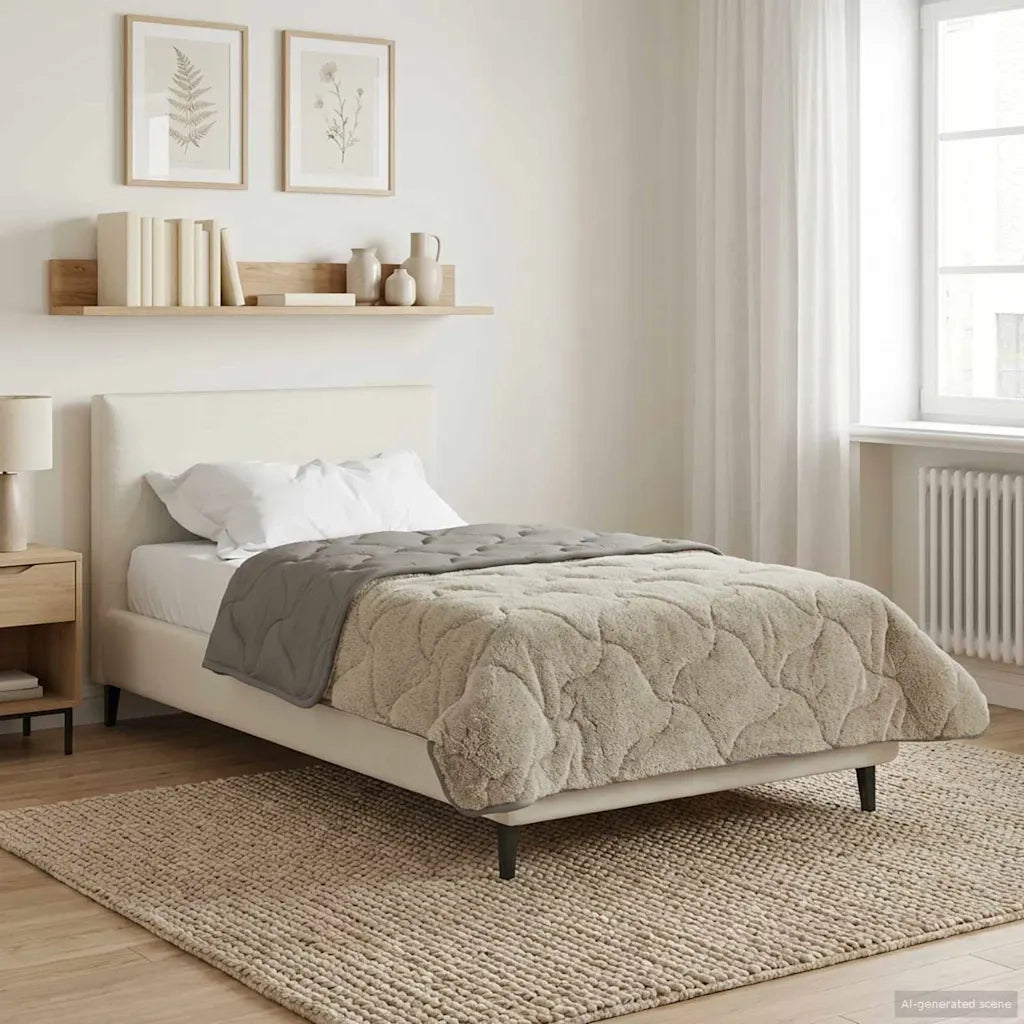 Piumone Completo Annuale Trapuntato Grigio chiaro 135 x 200 cm