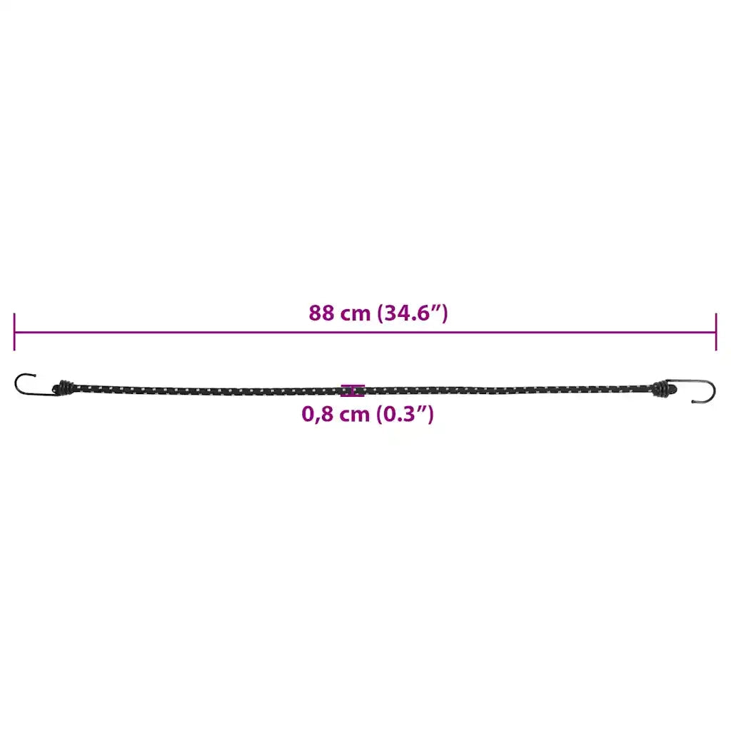 Corde Elastiche con Strisce Riflettenti e Ganci 50 pz 88 cm CFW6093851