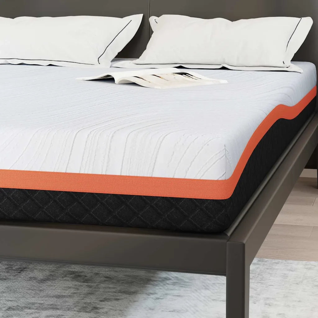 vidaXL Materasso Bianco e Grigio 140 x 190 cm Schiuma