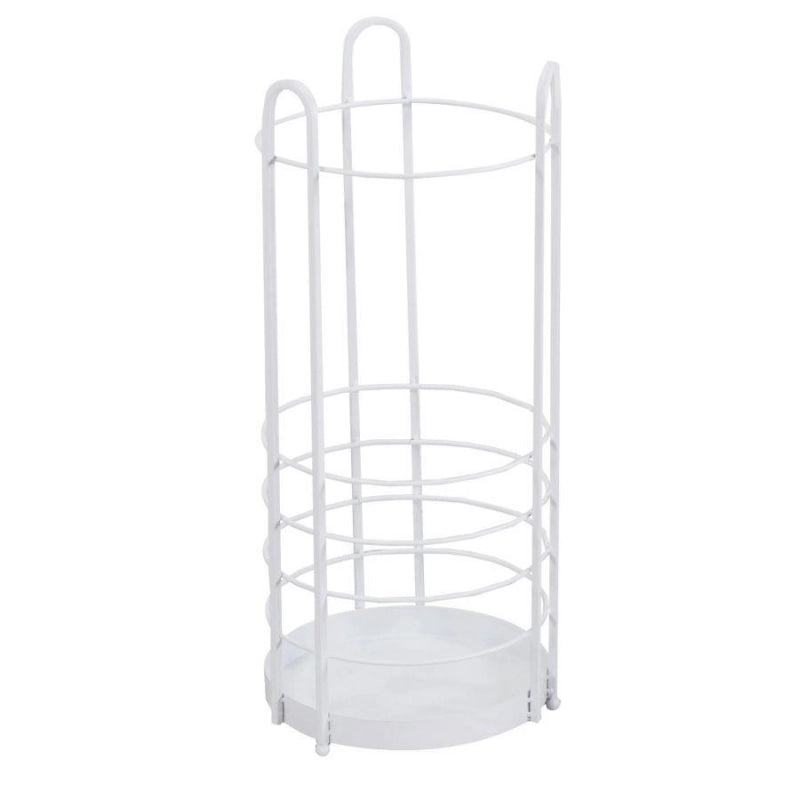 Portaombrelli metallo bianco tondo cm ø26xh60x26