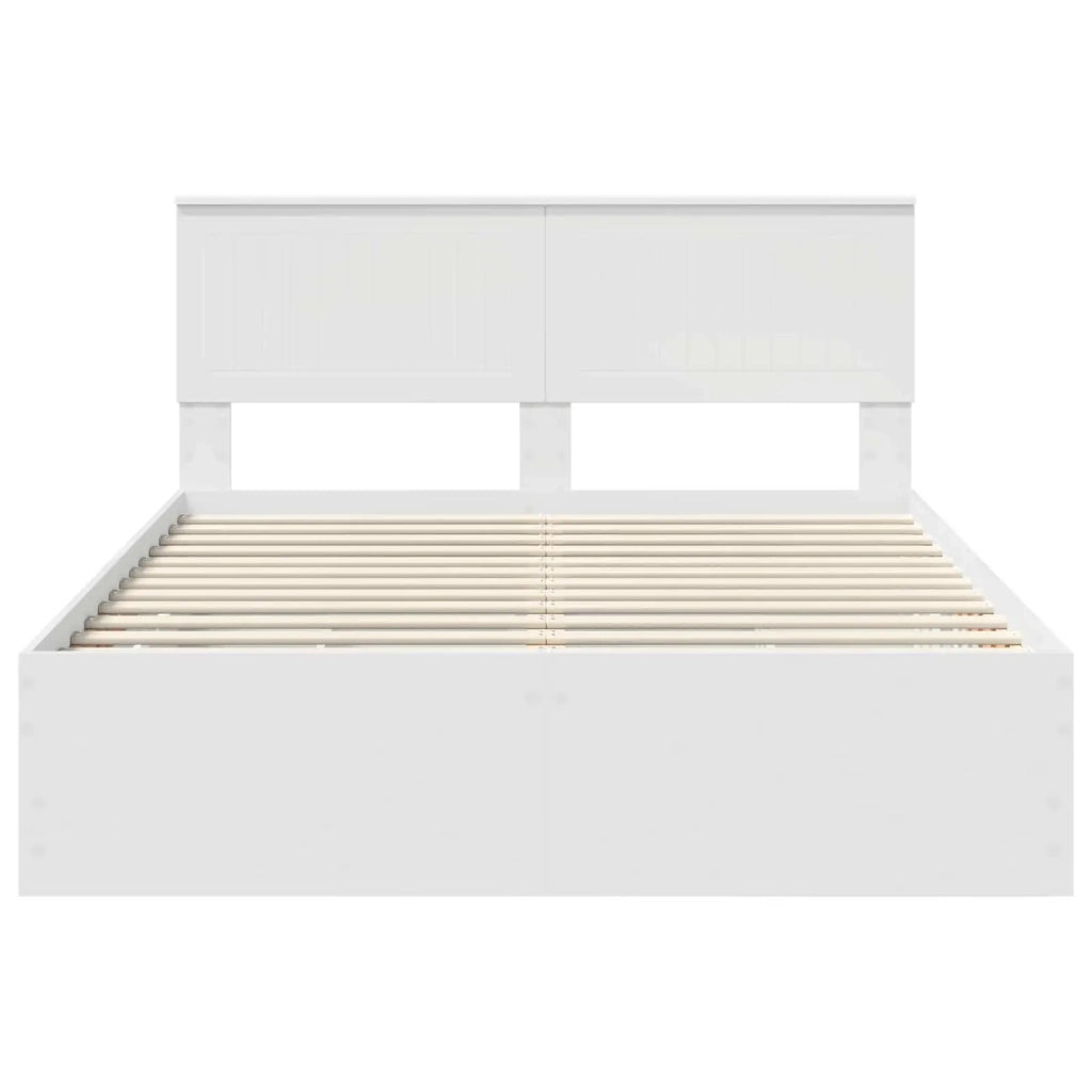 Struttura del letto Bianco 140 x 190 cm Legno Ingegnerizzato 3410707