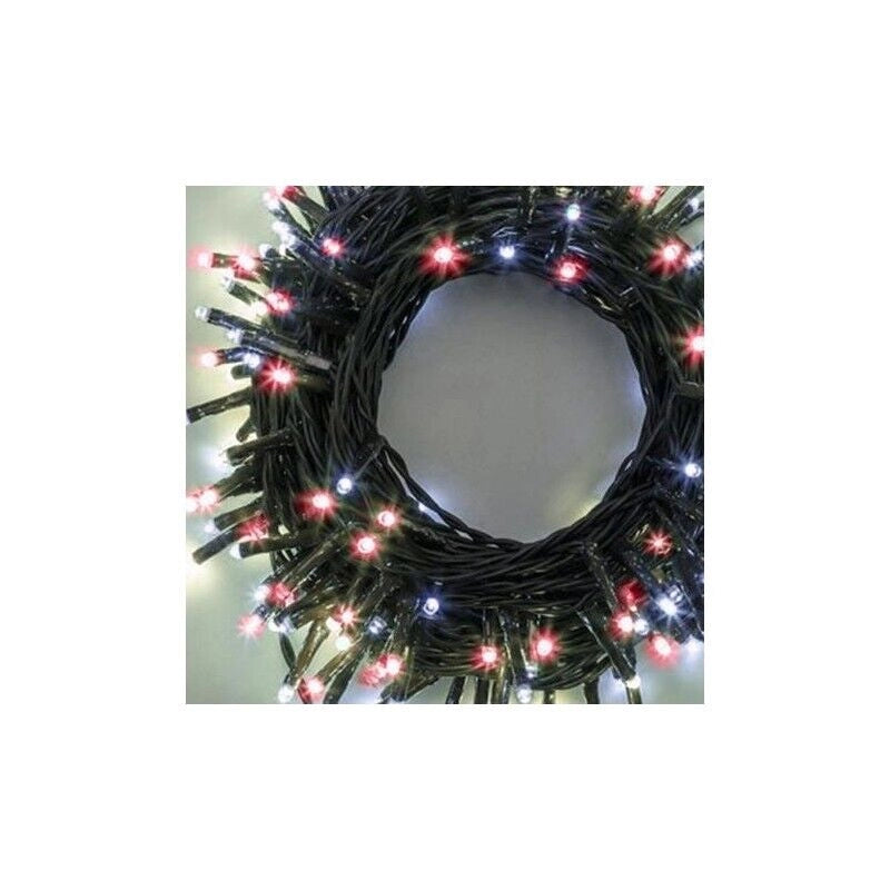 HIGH-TECH BOX LUCI A FILO MINILUCCIOLE CON 500 LED IN COLORE BIANCO E ROSSO