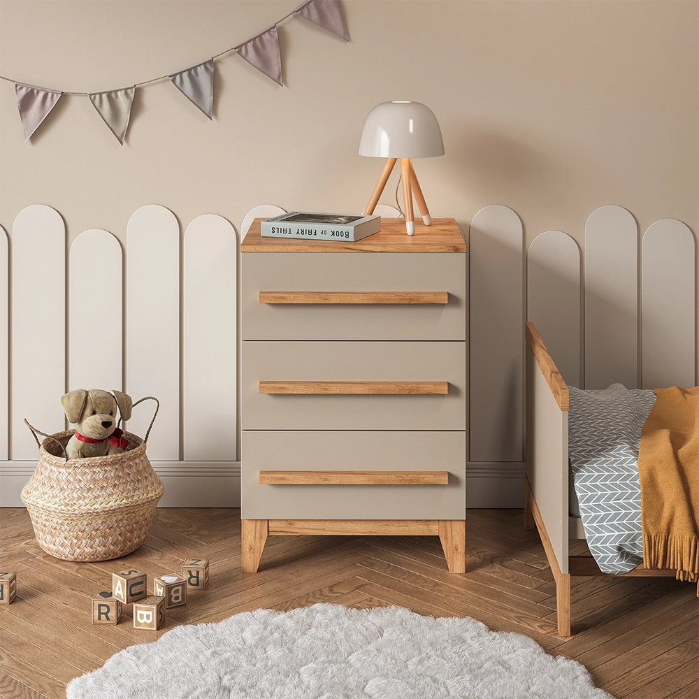 Vitalispa Cassettiera per camera da letto Cachemire 60 x 88 cm con 3 cassetti