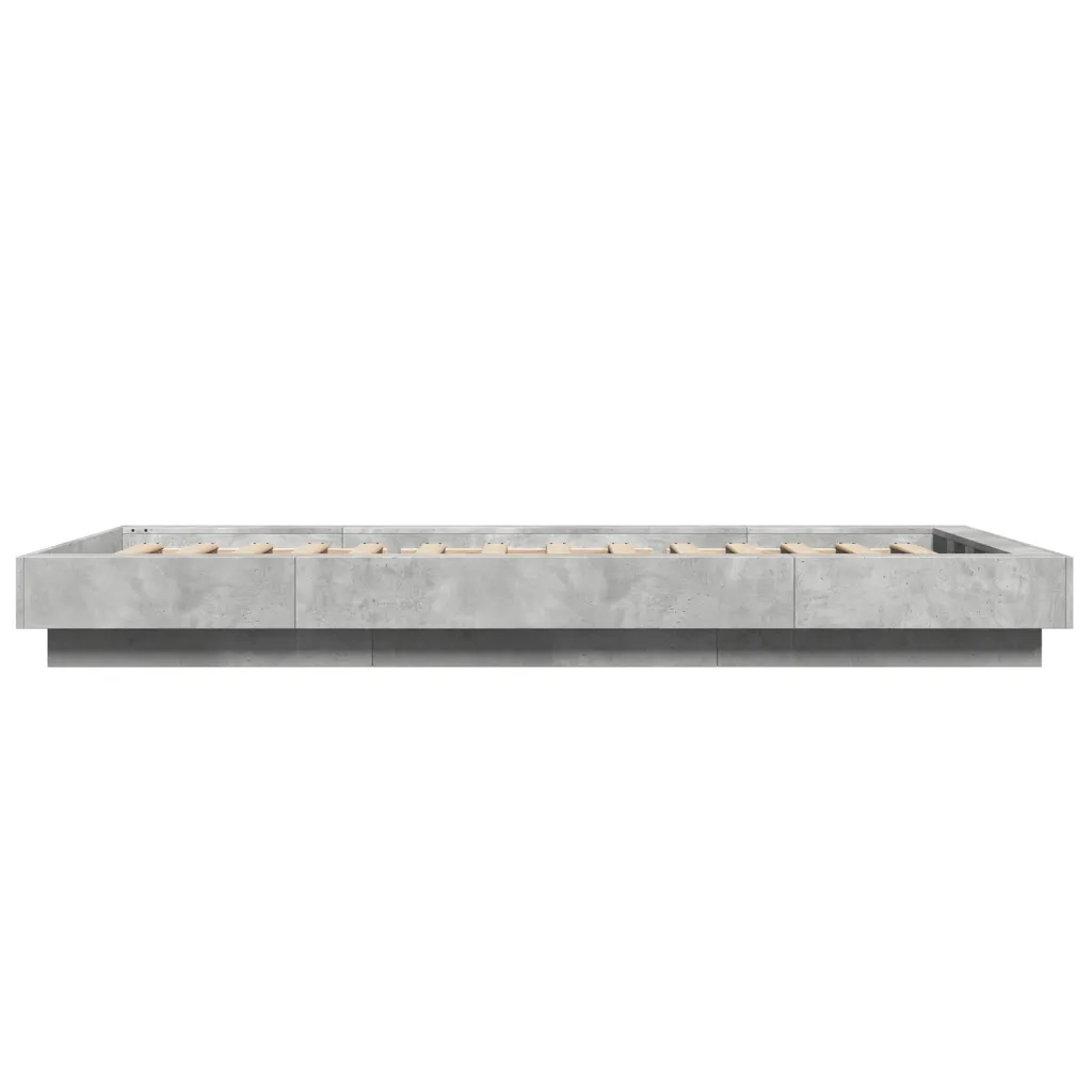 Giroletto-Struttura Letto Grigio Cemento 90x200 cm in Legno Multistrato 227647