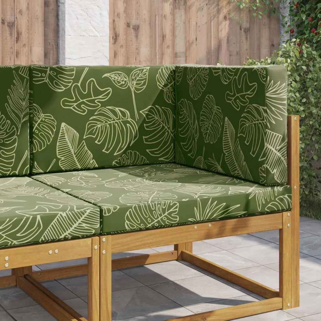 Cuscino per divano da esterno 3 pcs Design a foglia Poliestere
