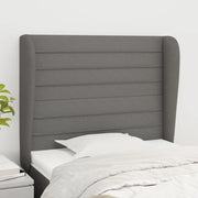Testiera ad Orecchio Grigio Scuro 93x23x118/128 cm in Tessuto 3118079