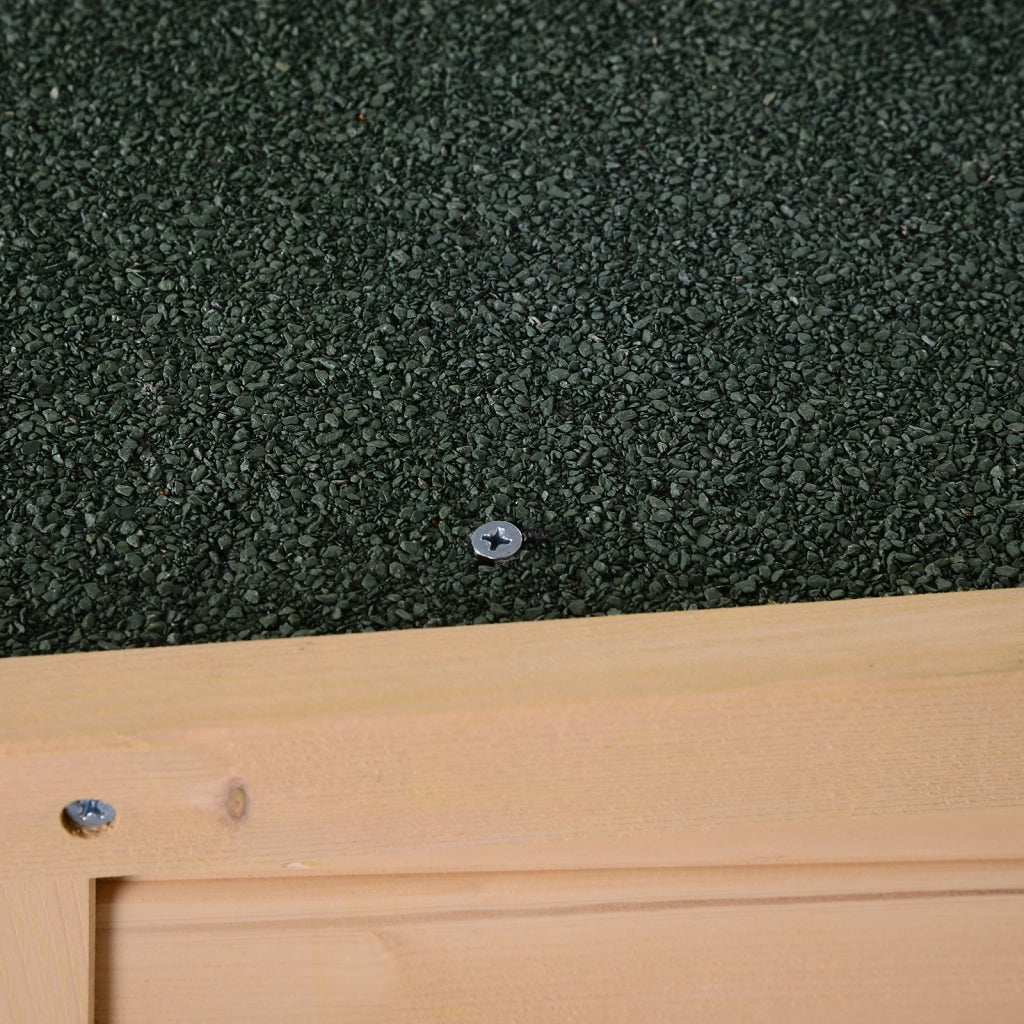 Armadio da giardino compatto con due ripiani e chiusura in legno resistente al clima naturale 75 × 56 × 115 cm
