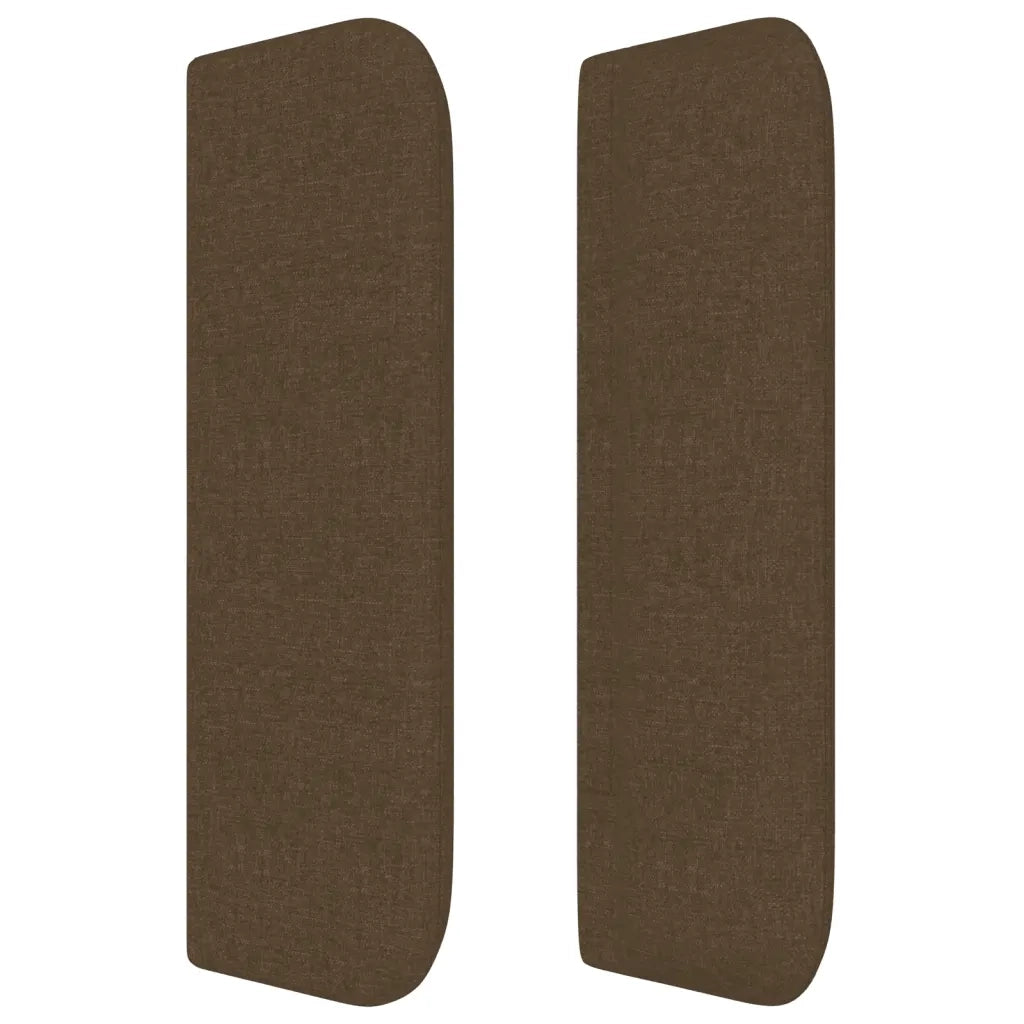 Testiera ad Orecchio Marrone Scuro 183x16x78/88 cm in Tessuto