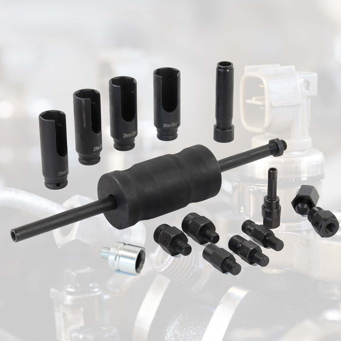 Set di estrattori per iniettori diesel Attrezzi per autoveicoli Con martello a scorrimento