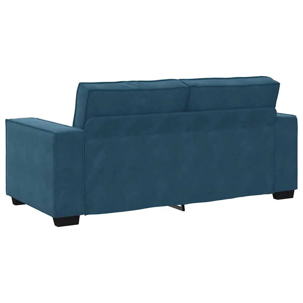 vidaXL Divano a 2 Posti Blu 140 cm in Velluto