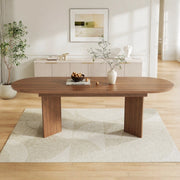 Tavolo da pranzo allungabile 160/200 x 90 cm in MDF, colore noce, per 4-8 persone