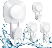 Pacco da 4 zuignaphake senza foratura - 2 in 1 haken singoli e doppie - 5KG di carico - zuignaphake girevoli 360° - zuighaken in vacuo extra resistenti per vetro da finestra, vasca e cucina.