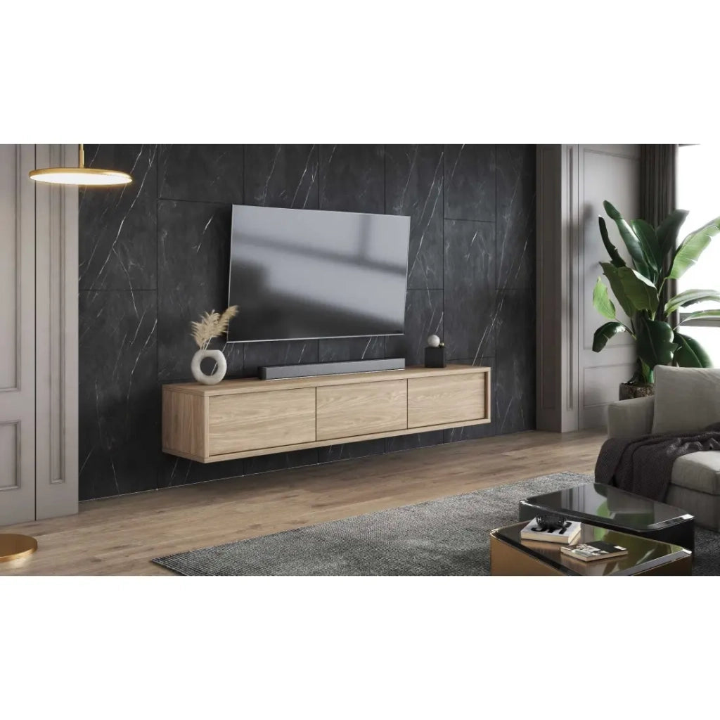 Mobile TV 180 cm collezione MAANUM. Colore rovere chiaro.