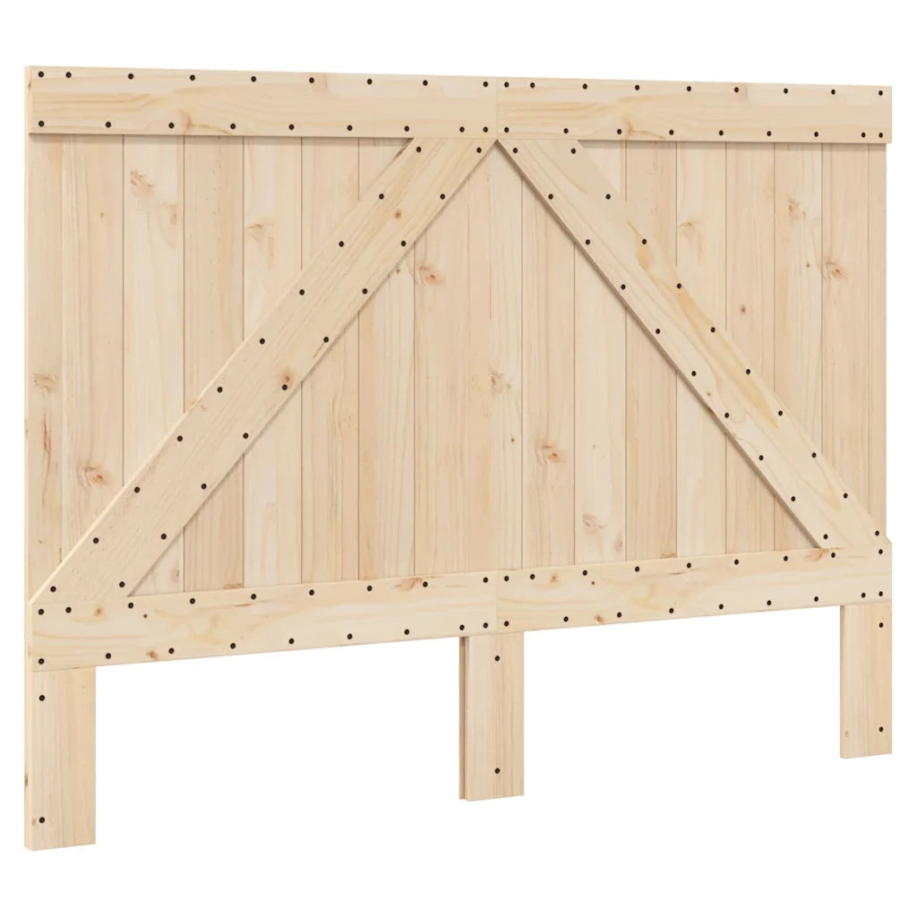 Letto matrimoniale | Letto per adulti | Giroletto con Testiera 140x200 cm in Legno Massello di Pino