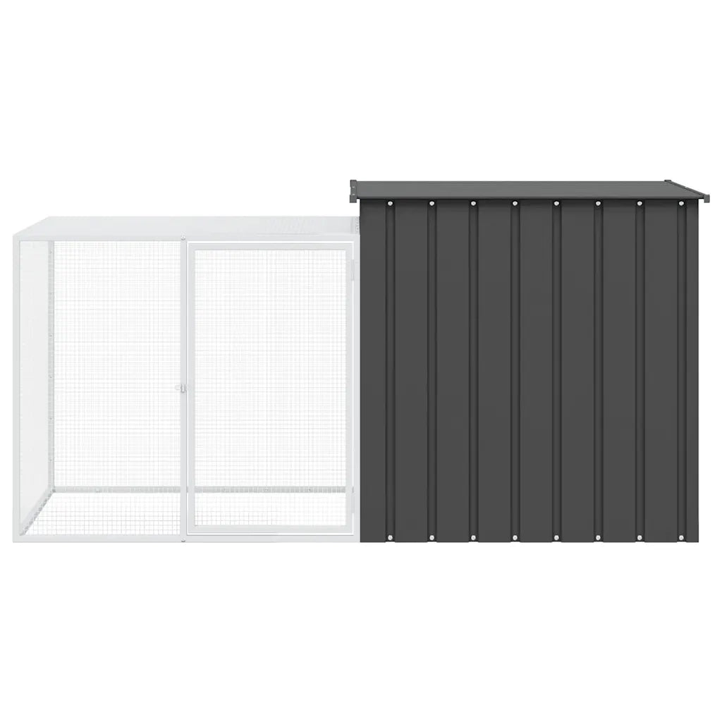 Gabbia per Conigli Antracite 200x91x100 cm Acciaio Zincato cod mxl 41455