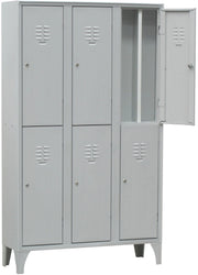 Armadio in metallo a 6 posti con tramezza interna cm. 105x35x180h