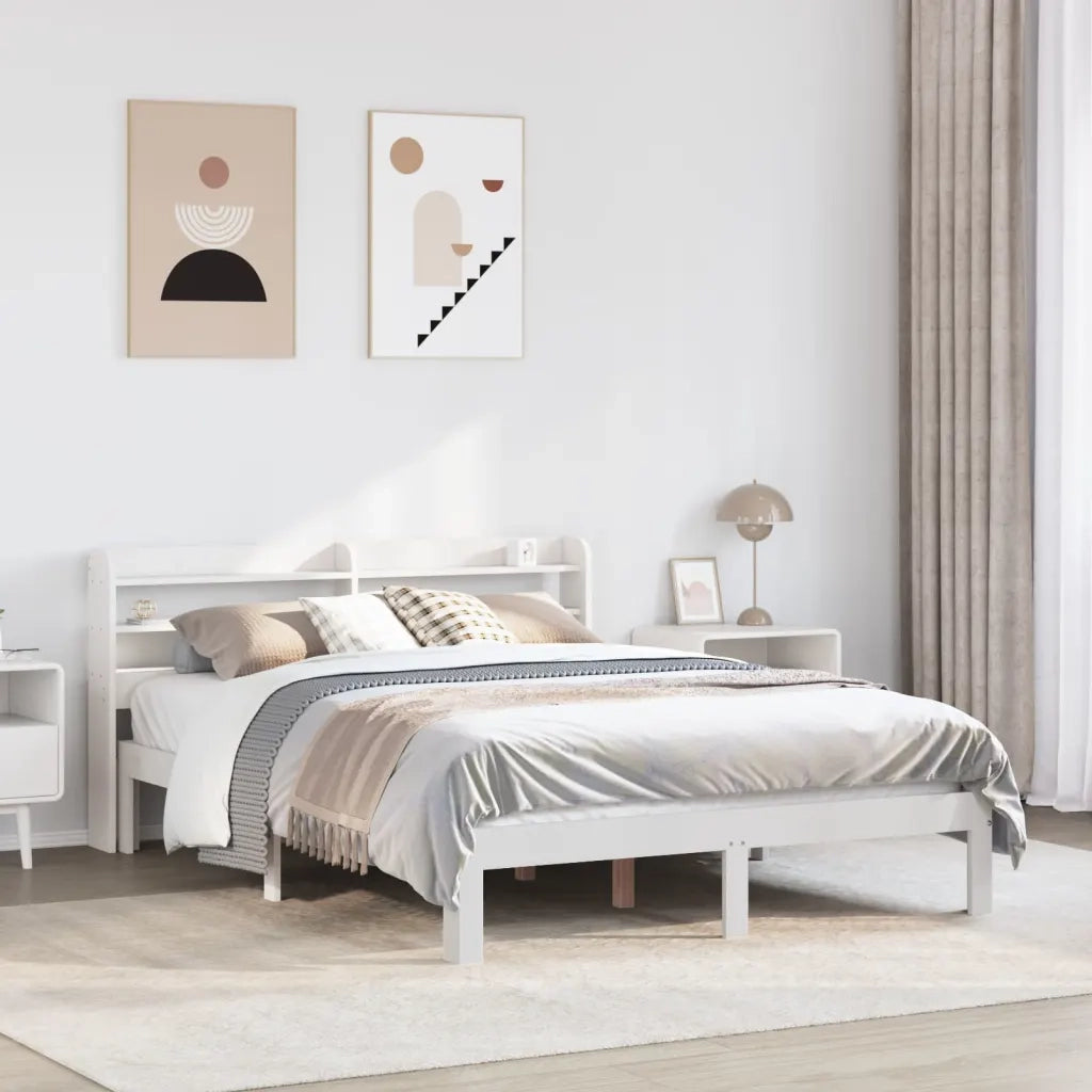 Giroletto con Testiera senza Materasso Bianco 140x200 cm