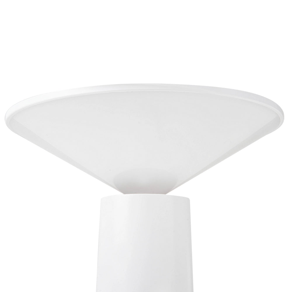 Lampada da tavolo in ferro bianco per interni e per esterni stile moderno