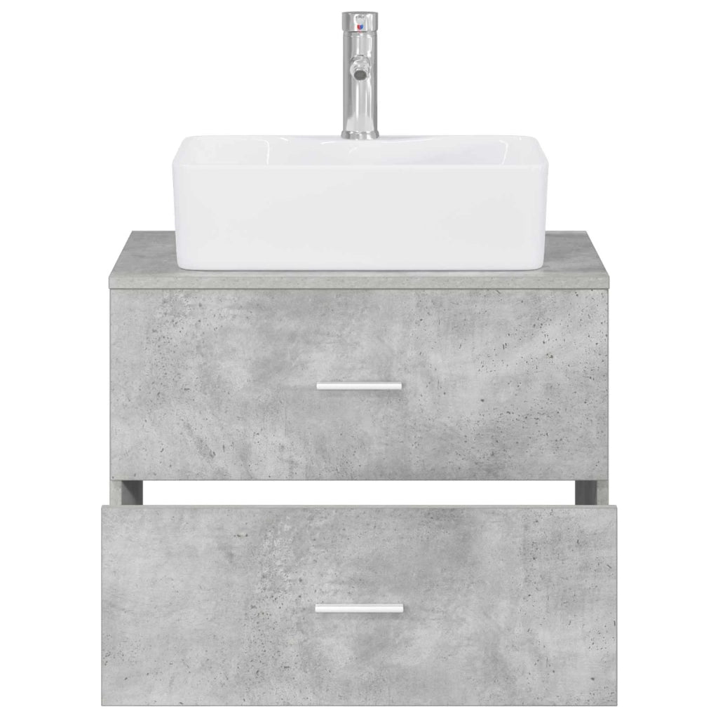 Set di mobili per il bagno Grigio Cemento Legno ingegnerizzato 3404385