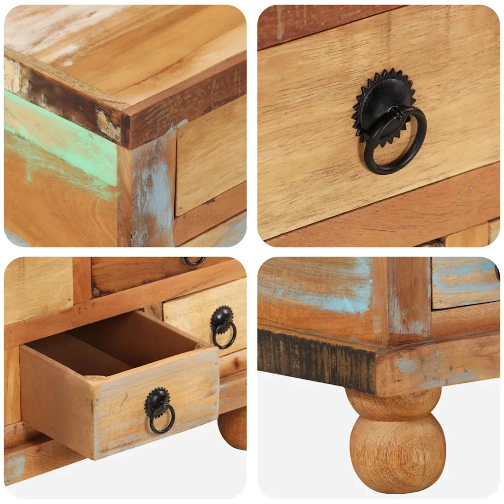 Tavolino da Salotto in Legno di Recupero 70x70x38 cm 243978