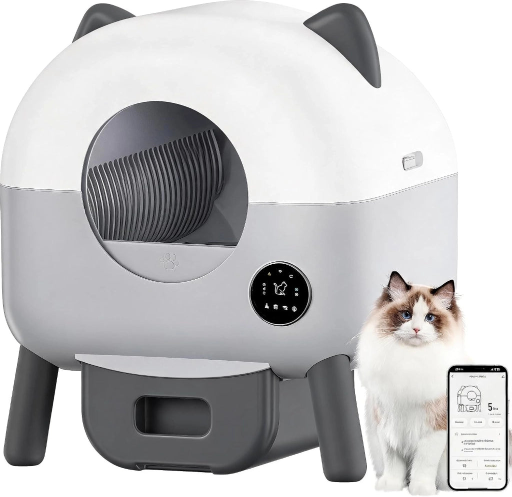 Lettiera Gatto Autopulente 89 L Con APP; Capacità Massima; Lettiera Automatica Per Gatti; Lettiera Con Triplo Sensore Di Sicurezza; Ampio Spazio;Adatta a Famiglie Con Più Gatti