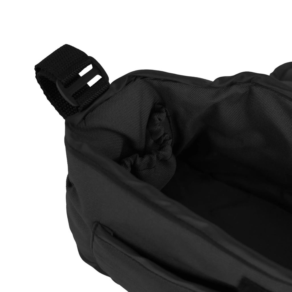 Organizer per Passeggino per Animali Nero con Cinghie a Strappo e Tasche