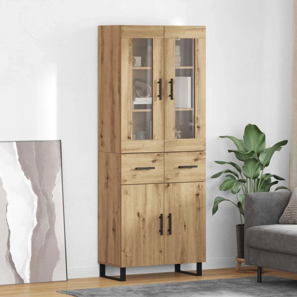 Credenza 2 pcs Rovere artigianale Legno multistrato 3415870