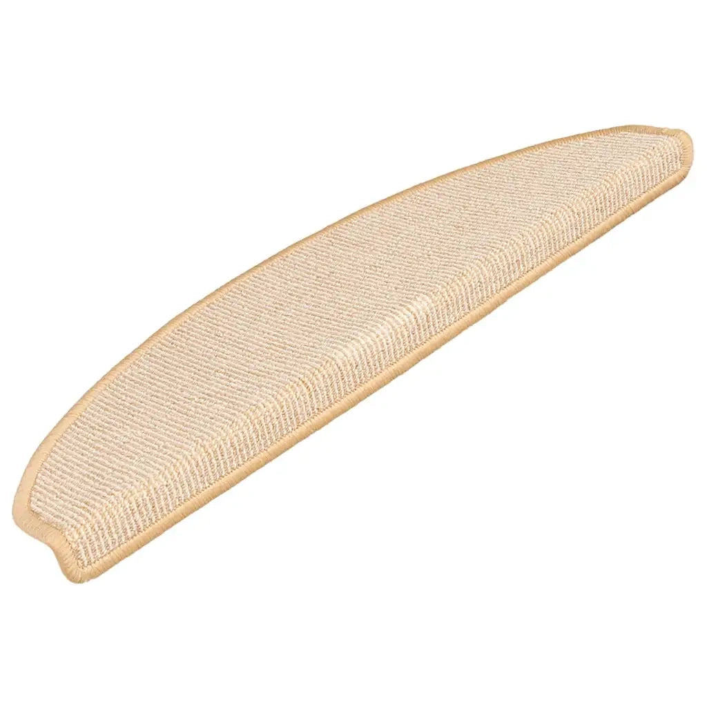 Tappetini per scale 15 pz 65x21x4 cm Crema Semicircolari Grandi 149861