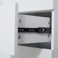 Mobile Bagno 2 Ante 1 Cassetto 30x28x180 cm in Legno Bianco