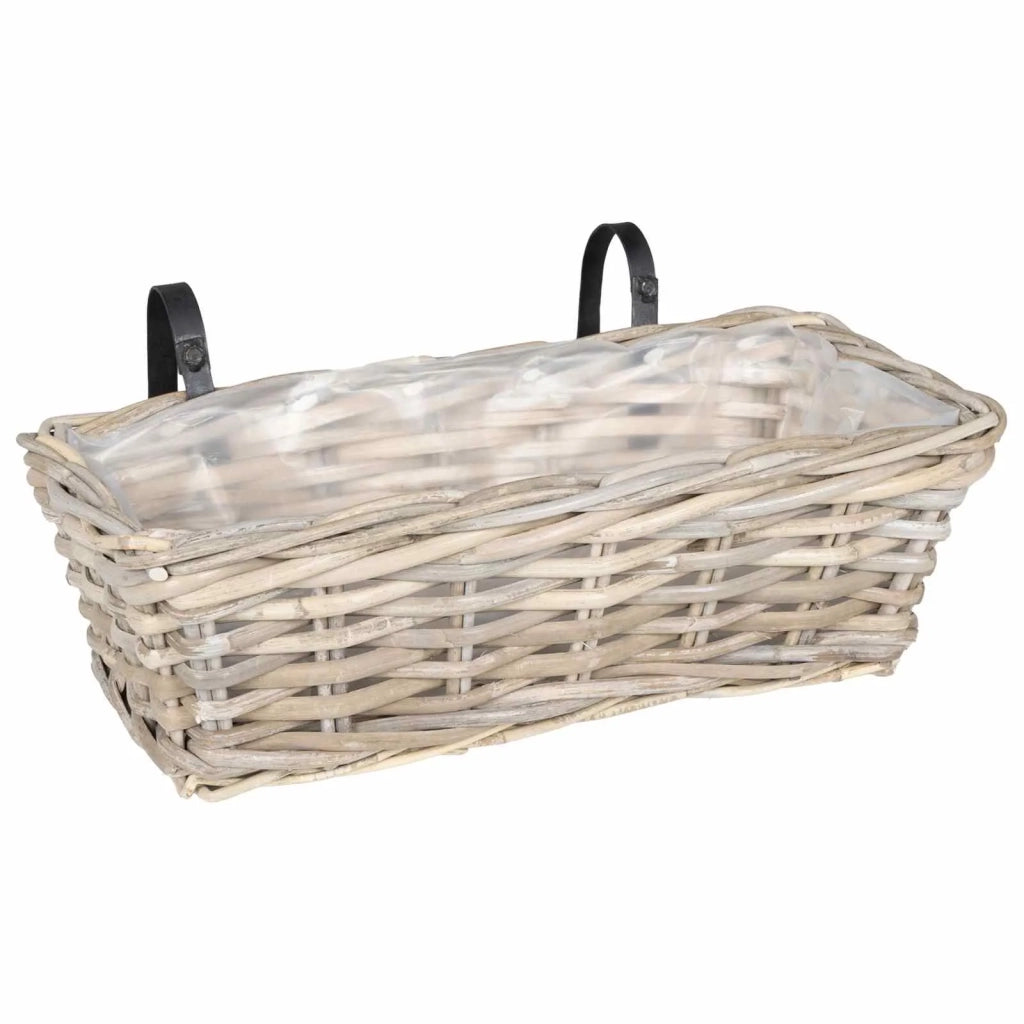 Cestino Appendibile per Piante 2 pz Grigio 48 x 22 x 15 cm CFW8720116