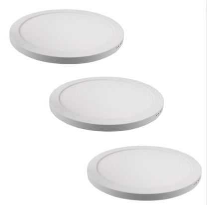 Plafoniera led incasso 30 watt cct slim tonda alimentatore incluso pezzi 3