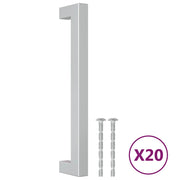 Maniglie per Mobili 20 pz Argento 160 mm in Acciaio Inox CFW8377280