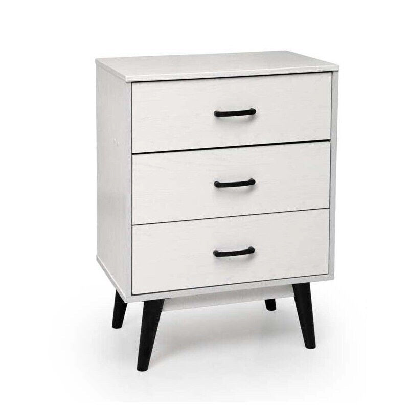 ARES CASSETTIERA A 3 CASSETTI IN LEGNO 60 X 40 X 80 CM COLORE BIANCO