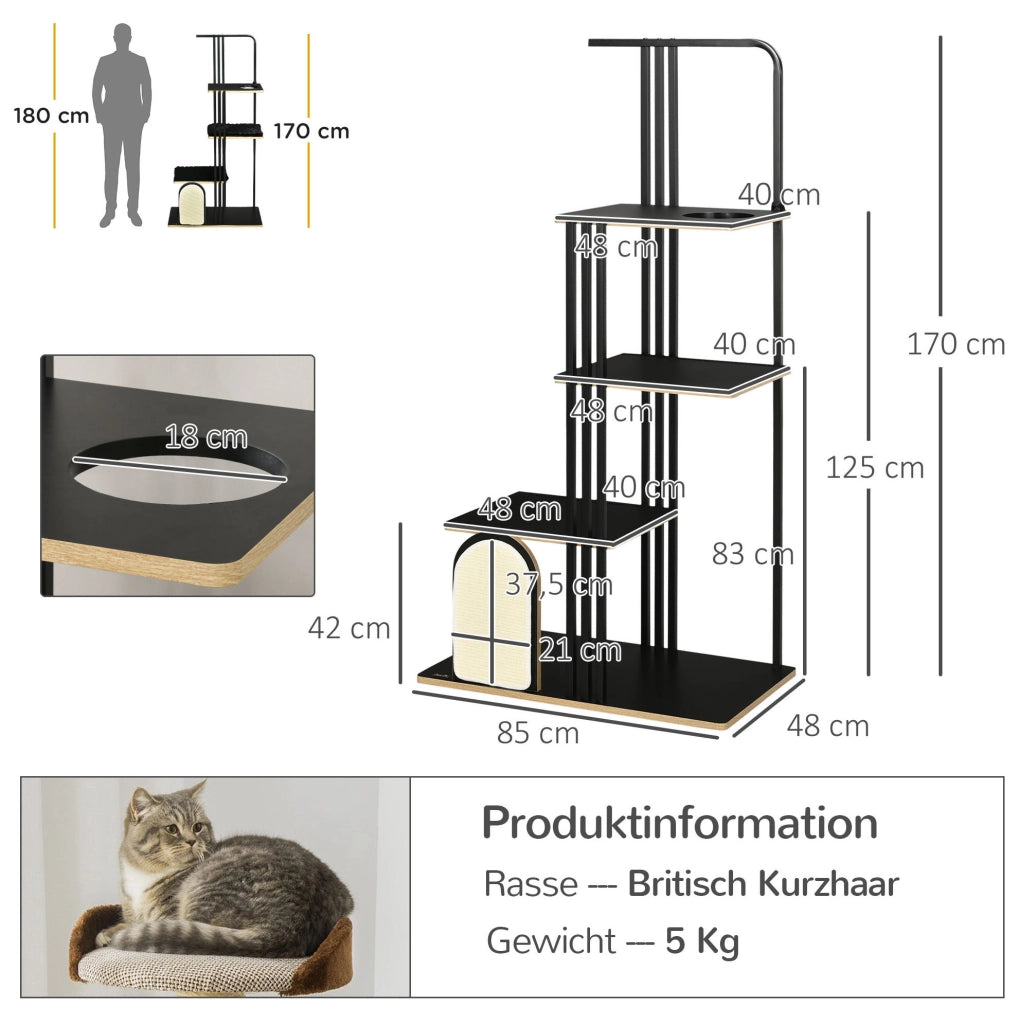 Tiragraffi industriale 170 cm con cuscini e tappetino in sisal