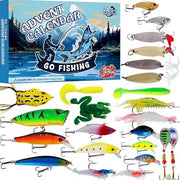Calendario di pesca, 24 giorni, calendario di Natale con contatore per l'esca, un sorprendente regalo di Natale per padri, coniugi o amici.