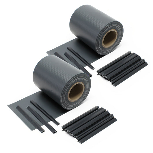 Strisce Frangivista in PVC 70mx19 cm antracite 650g/m² con 40 clip Frangivento da recinzione