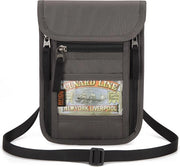 Tas anti furto con RFID blocco - 3 taschetti con chiusura a zip - Borsa con cinturino per documenti - Impermeabile - Borsa per viaggio - Utilizzo quotidiano