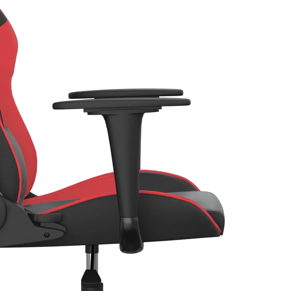 Sedia da Gaming | Sedia da e-sports Massaggiante Rosso e Nero in Similpelle