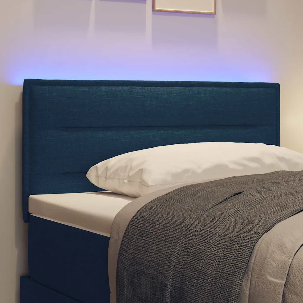 Testiera | Testata LED con strisce LED con Testiera | Testata Blu 100 cm Tessuto