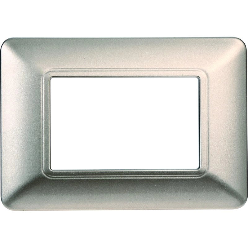 Placca Plastica Serie Solar 3P Colore Titanio Compatibile Con Bticino Matix