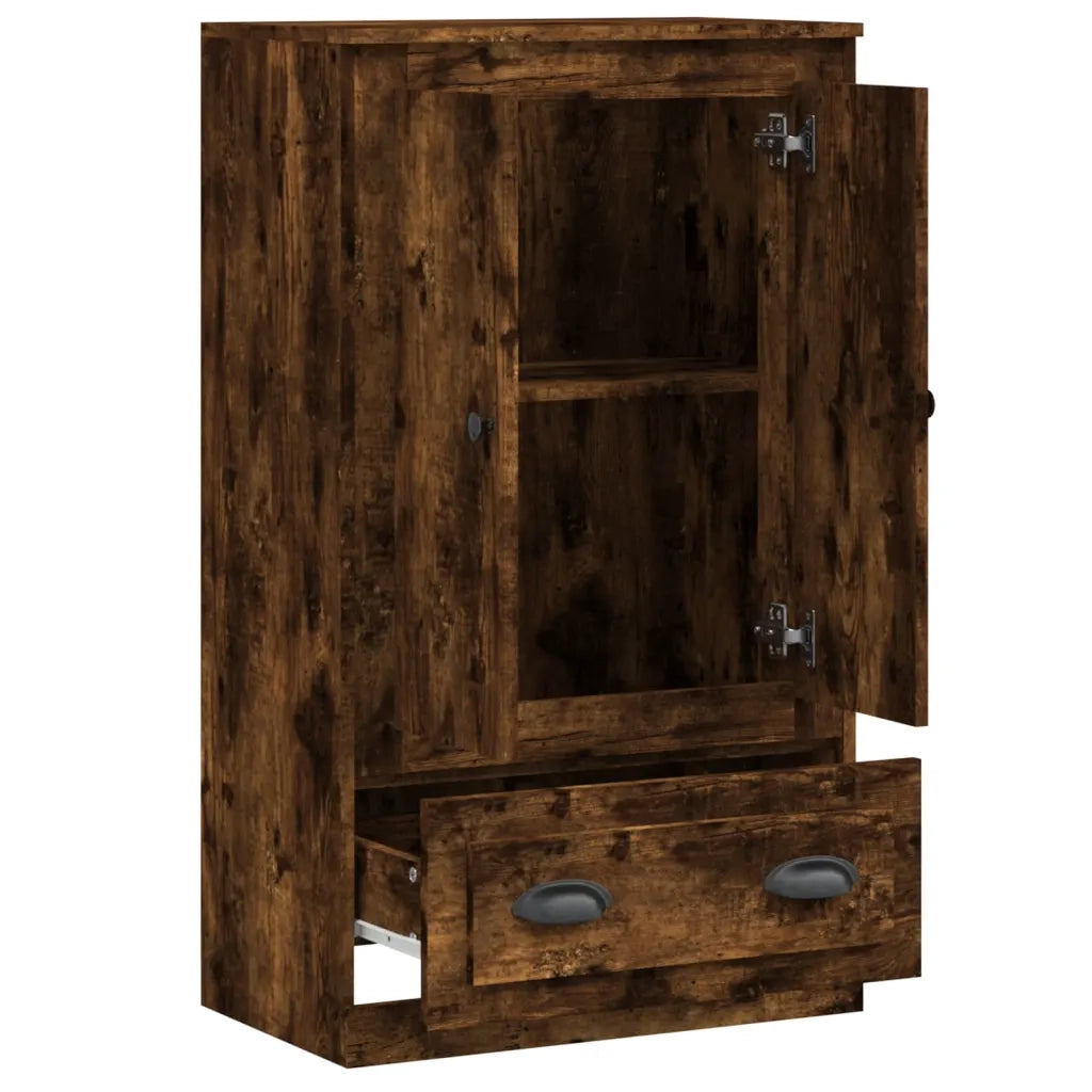 Credenza-Buffet-Armadio da cucina Rovere Fumo 60x35,5x103,5 cm in Legno Multistrato 345805